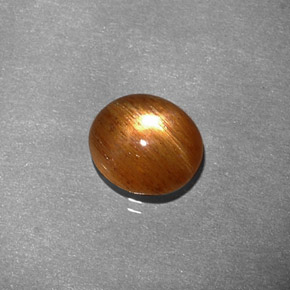 Pedra do sol estrela marrom natural 1,34ct, corte oval, opaco