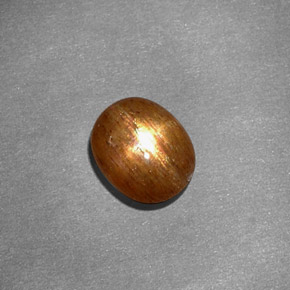 Pedra do Sol Estelar Marrom dourado Natural 1.07ct, Corte Oval, Opaco