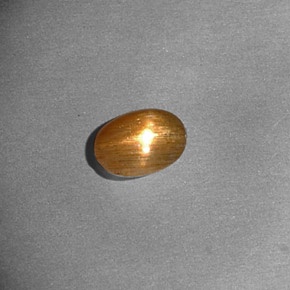 Pedra do Sol Estelar Marrom dourado Natural 0.37ct, Corte Oval, Opaco