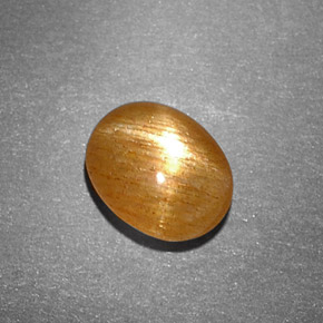 Pedra do Sol Estelar Marrom dourado Natural 1.22ct, Corte Oval, Opaco