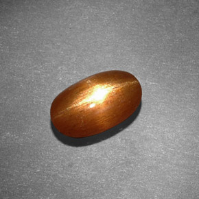 Pedra do sol estrela marrom natural 1,53ct, corte oval, opaco