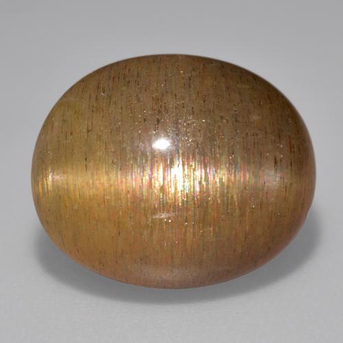 Pedra do sol estrela marrom natural 12,02ct, corte oval, opaco