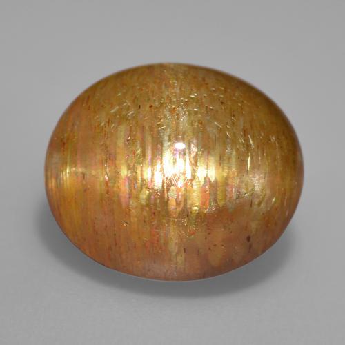 Pedra do sol estrela marrom natural 10,04ct, corte oval, opaco