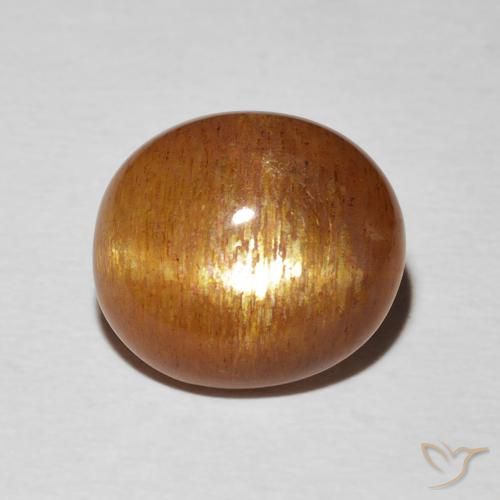 Pedra do Sol Estelar Laranja Médio Natural 7.38ct, Corte Oval, Opaco