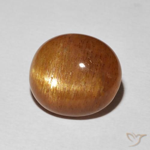 Pedra do Sol Estelar Laranja Médio Natural 7.38ct, Corte Oval, Opaco