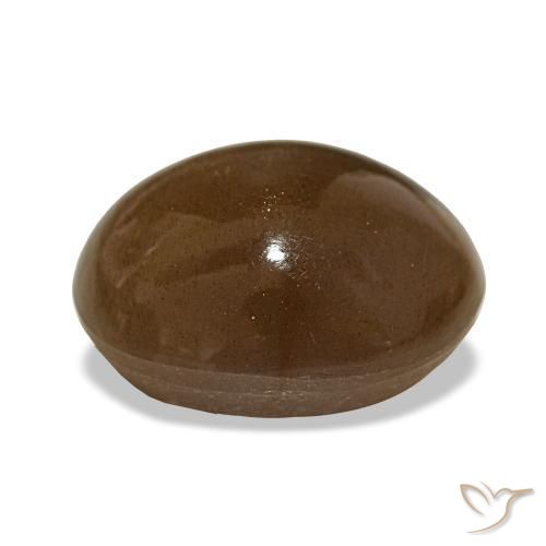 Pedra do sol estrela marrom natural 15,77ct, corte oval, opaco