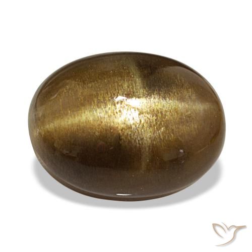 13.39ct Castanho médio Pedra do Sol Estelar, oval, Opaco