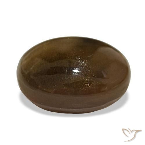 Pedra do sol estrela marrom natural 13,39ct, corte oval, opaco