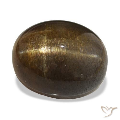 Pedra do sol estrela marrom natural 18,10ct, corte oval, opaco