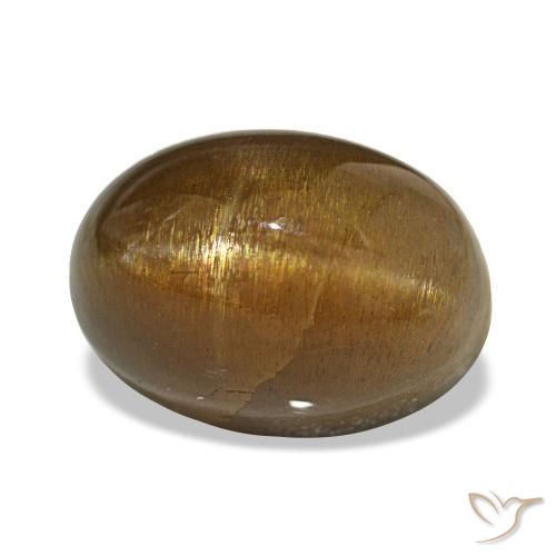 Pedra do Sol Estelar Medium Light-Brown Natural 13.45ct, Corte Oval, Opaco