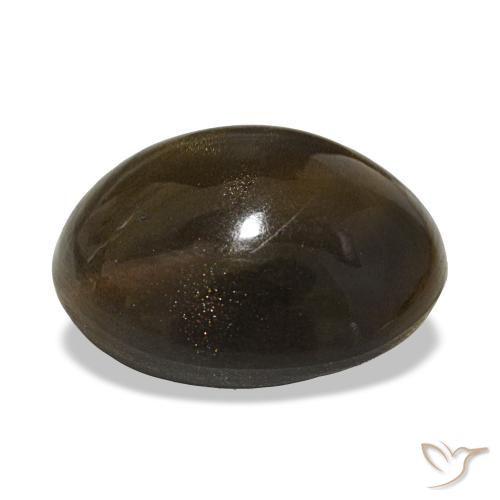Pedra do Sol Estelar Castanho médio Natural 18.04ct, Corte Oval, Opaco