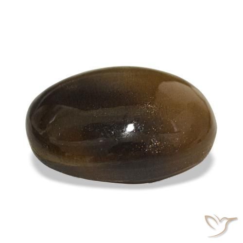 Pedra do Sol Estelar Castanho médio Natural 10.87ct, Corte Oval, Opaco