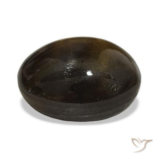 Pedra do Sol Estelar Medium Light-Brown Natural 17.63ct, Corte Oval, Opaco