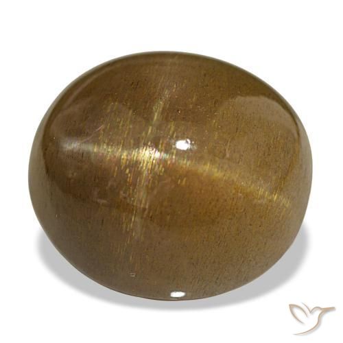 Pedra do Sol Estelar Marrom Caramelo Claro Natural 20.58ct, Corte Oval, Opaco