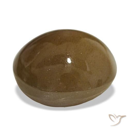 Pedra do Sol Estelar Marrom Caramelo Claro Natural 20.58ct, Corte Oval, Opaco