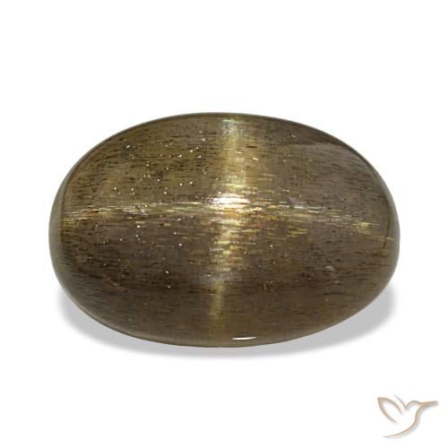Pedra do Sol Estelar Castanho médio Natural 7.82ct, Corte Oval, Opaco