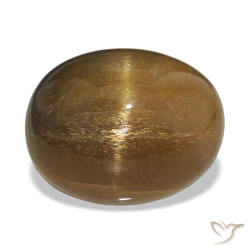 Pedra do Sol Estelar Marrom claro Natural 20.70ct, Corte Oval, Opaco