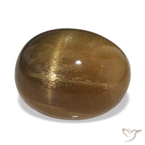 Pedra do Sol Estelar Marrom claro Natural 20.70ct, Corte Oval, Opaco