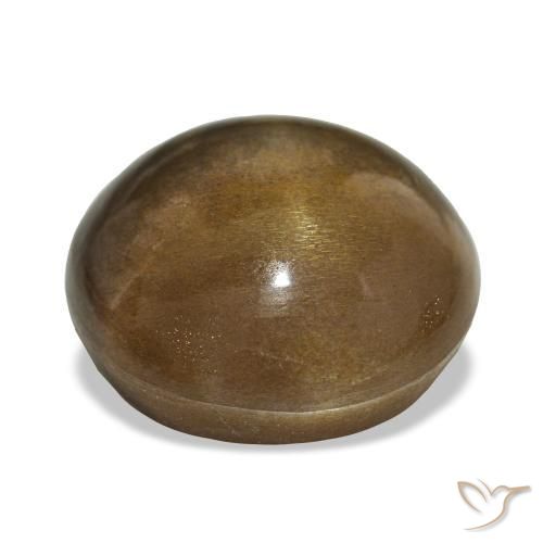 Pedra do Sol Estelar Marrom claro Natural 18.17ct, Corte Redondo, Opaco