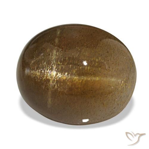 Pedra do Sol Estelar Marrom Terroso Natural 14.24ct, Corte Oval, Opaco