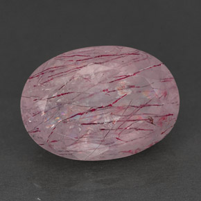 Quartzo morango rosa natural 6,57ct, transparente, transparente/translúcido