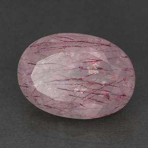 Quartzo morango rosa natural 6,57ct, transparente, transparente/translúcido