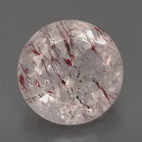 Quartzo morango rosa natural 6,12ct, transparente, transparente/translúcido