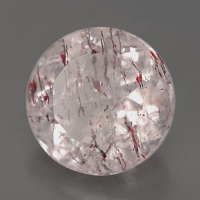 Quartzo morango rosa natural 6,12ct, transparente, transparente/translúcido