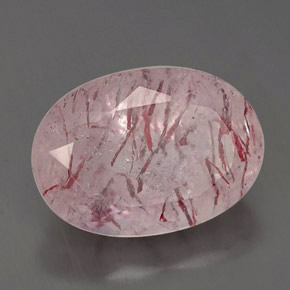 Quartzo morango rosa natural 6,50ct, transparente, transparente/translúcido