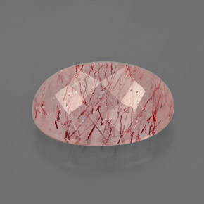 Quartzo morango rosa natural 6,33ct, transparente, transparente/translúcido
