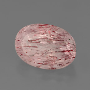 Quartzo morango rosa natural 6,54ct, transparente, transparente/translúcido