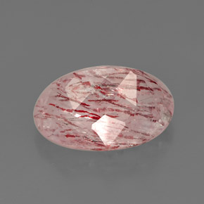Quartzo morango rosa natural 6,54ct, transparente, transparente/translúcido