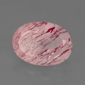 Quartzo morango rosa natural 6,74ct, transparente, transparente/translúcido