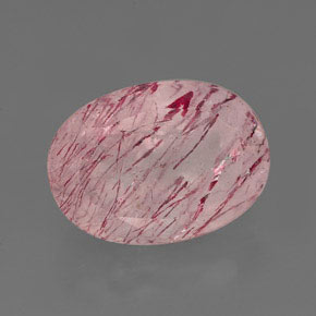 Quartzo morango rosa natural 6,74ct, transparente, transparente/translúcido
