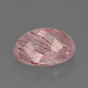 Quartzo morango rosa natural 6,74ct, transparente, transparente/translúcido