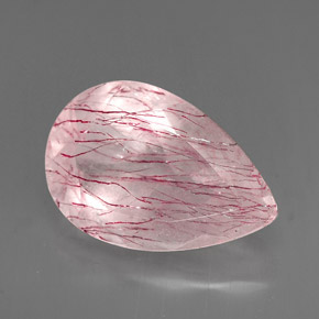Quartzo morango rosa natural 5,48ct, transparente, transparente/translúcido