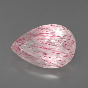 Quartzo morango rosa natural 5,48ct, transparente, transparente/translúcido