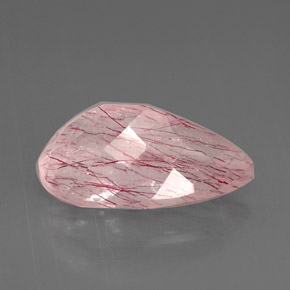 Quartzo morango rosa natural 5,48ct, transparente, transparente/translúcido