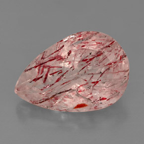 Quartzo morango rosa natural 5,21ct, transparente, transparente/translúcido