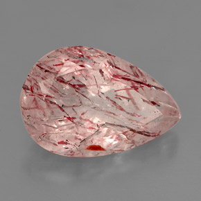 Quartzo morango rosa natural 5,21ct, transparente, transparente/translúcido