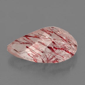 Quartzo morango rosa natural 5,21ct, transparente, transparente/translúcido