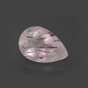 Quartzo morango vermelho natural 5,25ct, transparente, transparente/translúcido