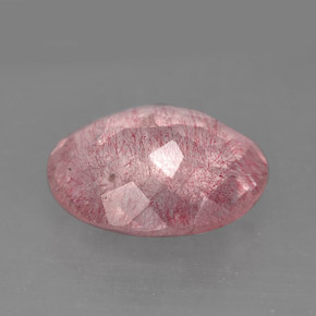 Quartzo morango rosa natural 5,72ct, transparente, transparente/translúcido