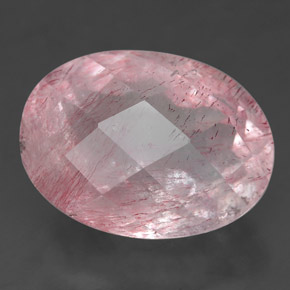Quartzo morango rosa natural 10,60ct, transparente, transparente/translúcido