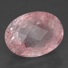 Quartzo morango rosa natural 10,60ct, transparente, transparente/translúcido