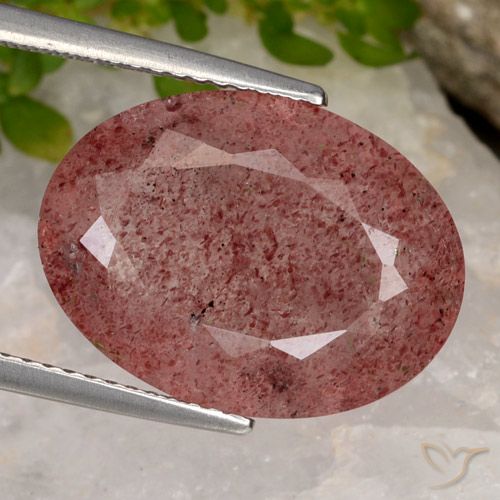Quartzo Morango Corte Oval 9,14 quilates, 17,1 x 12,7 mm Da Rússia, Photo A