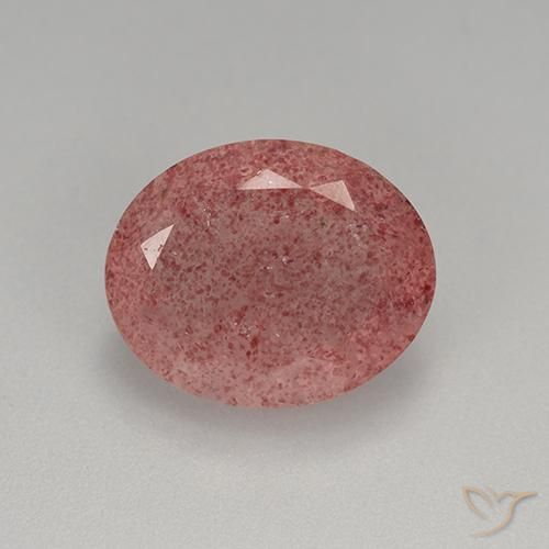 7.64ct Natural Rosa Intenso Quartzo Morango, oval, Translúcido