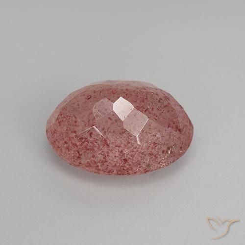 Quartzo Morango Rosa Intenso Natural 7.64ct, oval, Translúcido