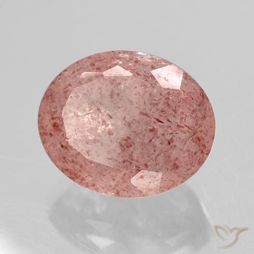 Quartzo Morango Laranja Rosa Natural 11.84ct, oval, Translúcido