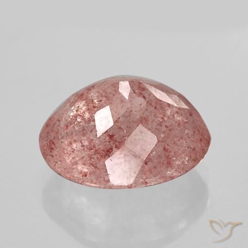 Quartzo Morango Laranja Rosa Natural 11.84ct, oval, Translúcido